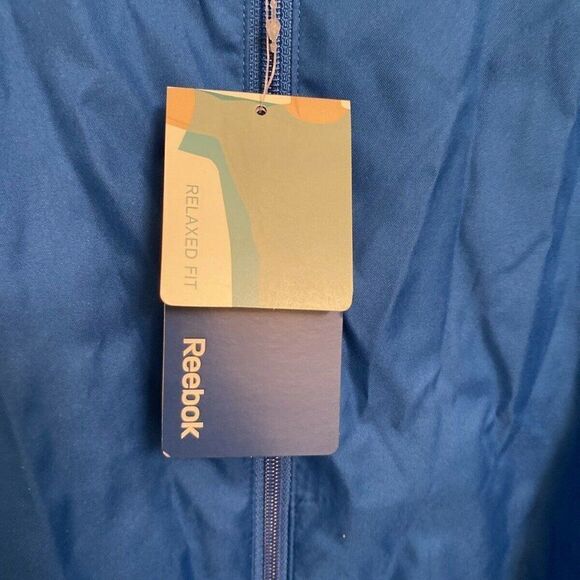 Reebok Relaxed Mesh Tracksuit Jacket Blue NWT XL - Picture 2 of 8